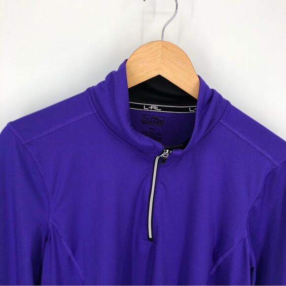 Lauren Ralph Lauren Quarter Zip Pullover Womens XL Purple - Picture 2 of 8